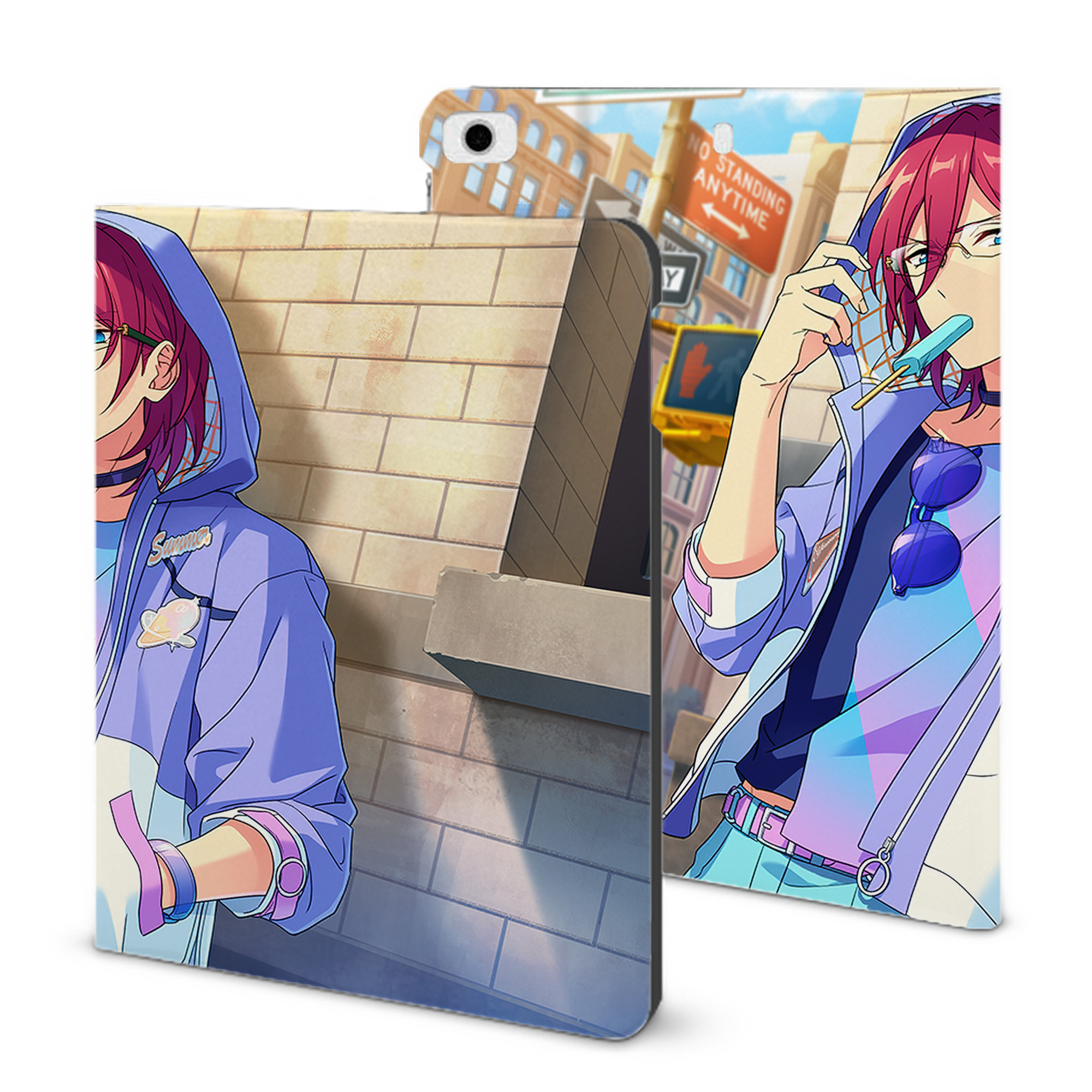 （画像用） あんさんぶるスターズ! Ensemble Stars IPad ケース ブック型 PUレザー TPU 耐衝撃 軽量 薄型 ペン収納なし 全面保護 IPad 各モデル対応